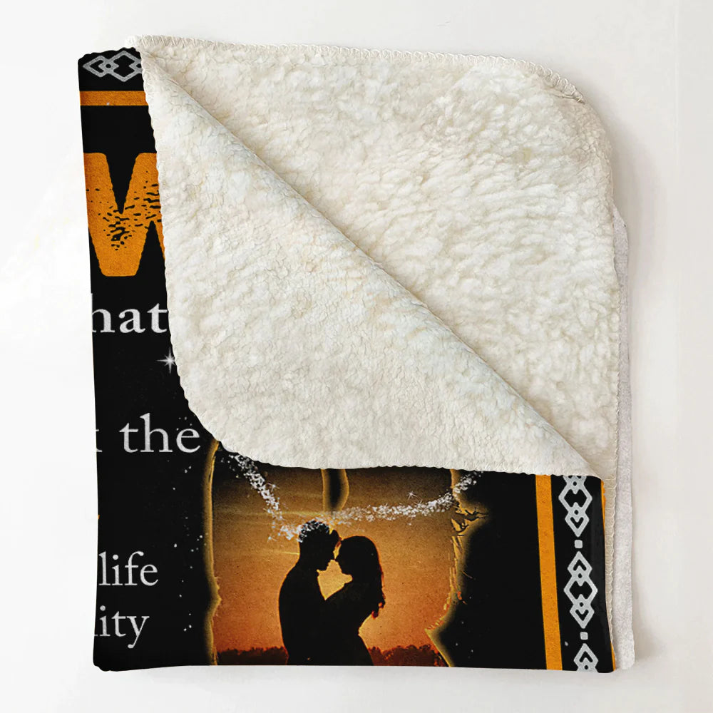 Custom Photo Fleece Blanket - To My Wife Never Forget That I Love You - Husband To Wife, Mother's Day Gift For Wife