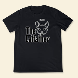 The Catfather Cat Dad - Personalized Apparel - Gift For Father, Gift For Cat Lovers