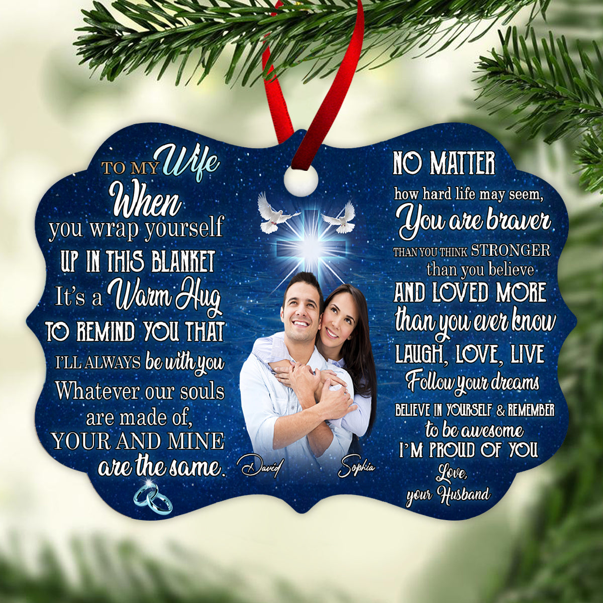 To My Wife When You Wrap Yourself Up -Personalized Ornament - Gift For Wife