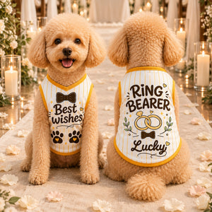 Personalized Ring Bearer Dog Shirt – Best Wishes Wedding Pet Vest