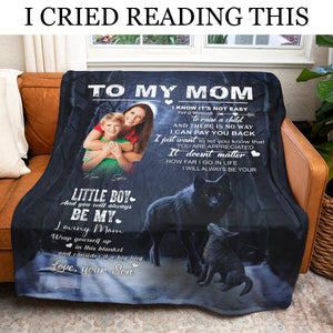 Gift For Mother From Son Blanket, To My Mom I Know It's Not Easy