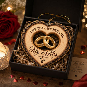 Personalized First Christmas As Mr & Mrs - Acrylic Ornament