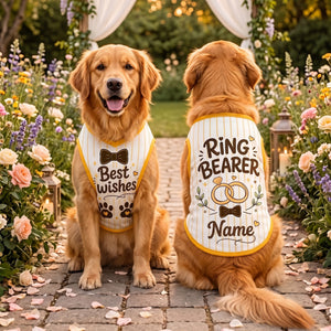 Personalized Ring Bearer Dog Shirt – Best Wishes Wedding Pet Vest