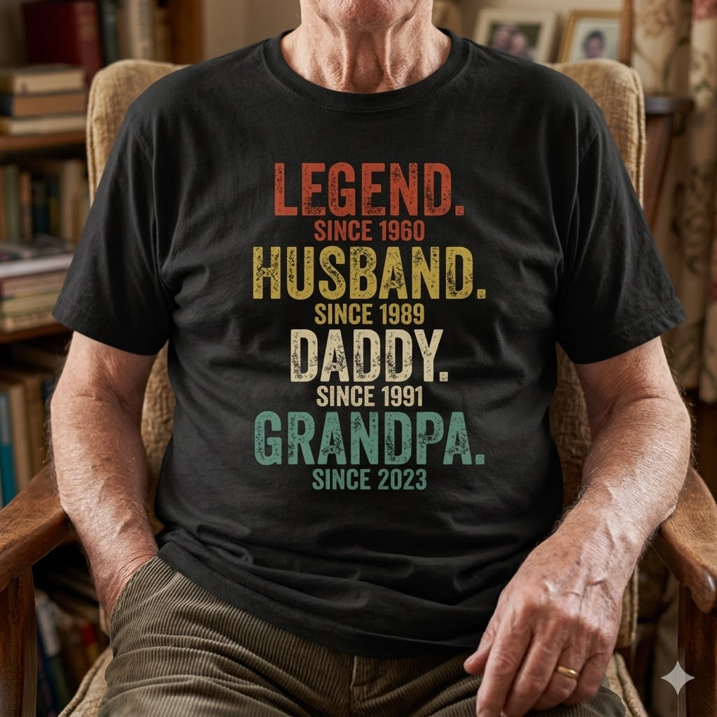 Legend Husband Dad Papa - Family Personalized Custom Unisex T-shirt, Hoodie, Sweatshirt