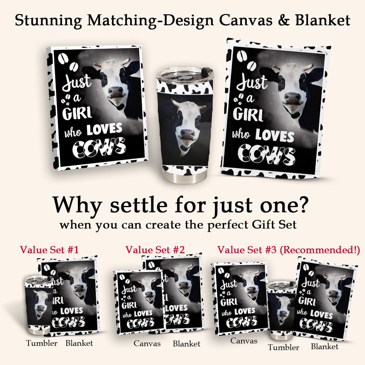 Cow Blanket, Just A Girl Who Loves Cow, Cow Lovers Banner_38542c6e-3415-4595-880d-549afc7d0c60.jpg