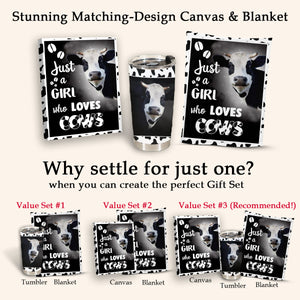 Cow Blanket, Just A Girl Who Loves Cow, Cow Lovers Banner_38542c6e-3415-4595-880d-549afc7d0c60.jpg