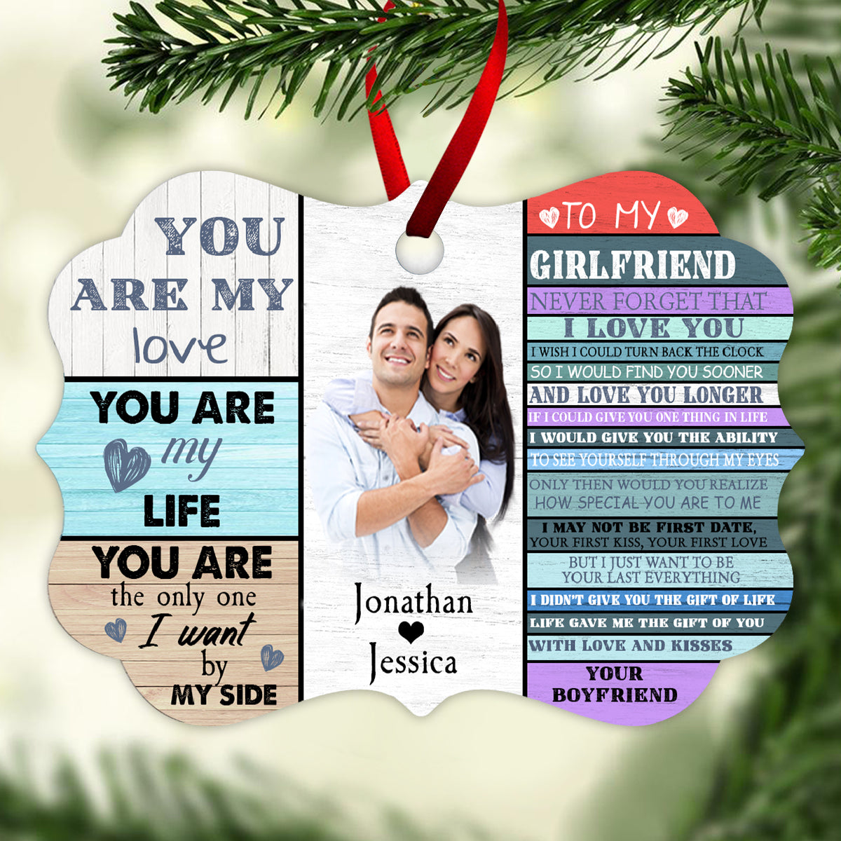 To My Girlfriend You Are My Life - Personalized Ornament - Gift For Girlfriend