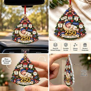 Baby's 1st Christmas America 250th Anniversary - Real 3D Raised Ornament