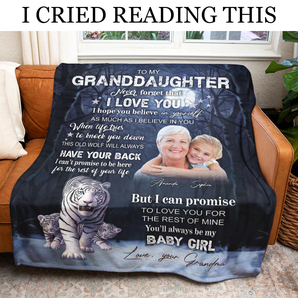 Gift For Granddaughter Blanket, Grandma To My Granddaughter Never Forget That I Love You Fleece Blanket