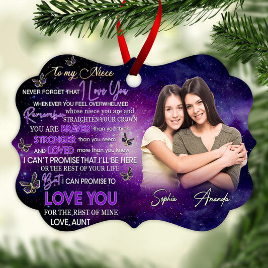 To My Niece Never Forget That I Love You - Personalized Ornament - Gift For Niece