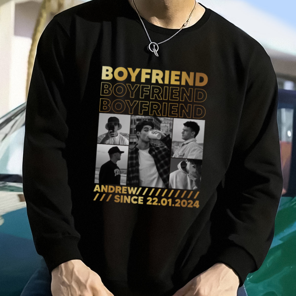 Boyfriend Collage - Personalized Apparel - Gift For Girlfriend, Valentine's Day