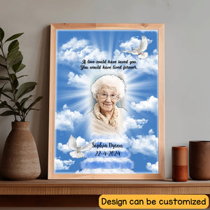 I Will Miss You Custom Photo Light Frame Canvas Memorial