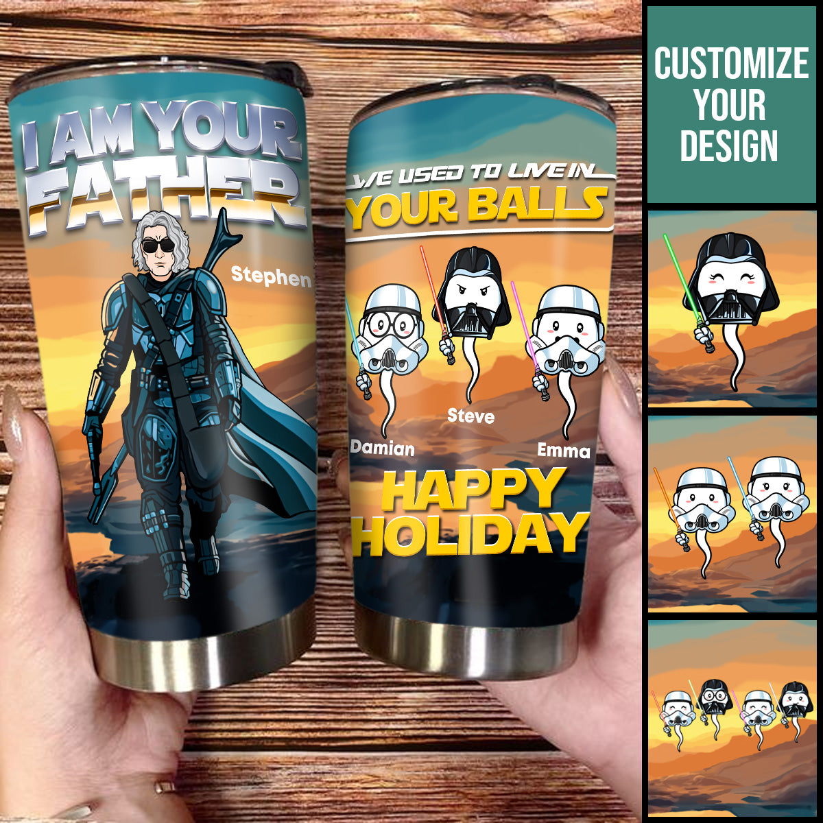 The Dadalorian This Is The Way - Personalized Tumbler - Gift For Father, Daddy, Father's Day, Birthday Gift