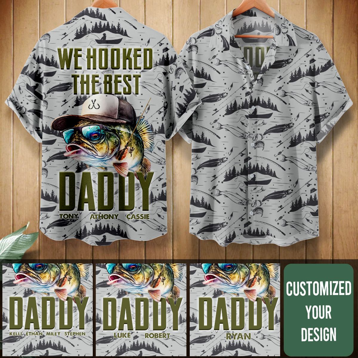 We Hook The Best Dad - Personalized Hawaiian Shirt - Gift For Father, Dad, Father's Day, Birthday Gift