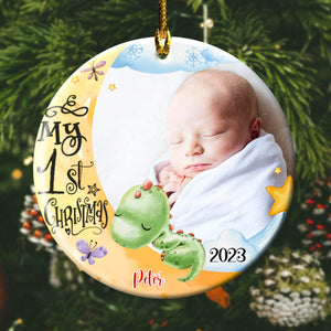 My 1st Christmas Custom Photo - Personalized Ornament - Gift For Baby, Gift For Family, Christmas Gift