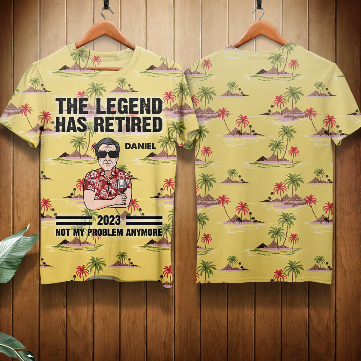 The Legend Has Retired - Personalized 3D Apparel - Gift For Father, Dad, Grandpa, Father's Day