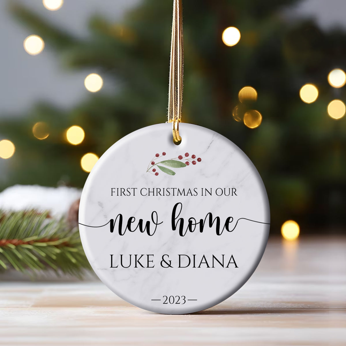 1st Christmas In Our New Home - Personalized Ornament - Christmas Gift