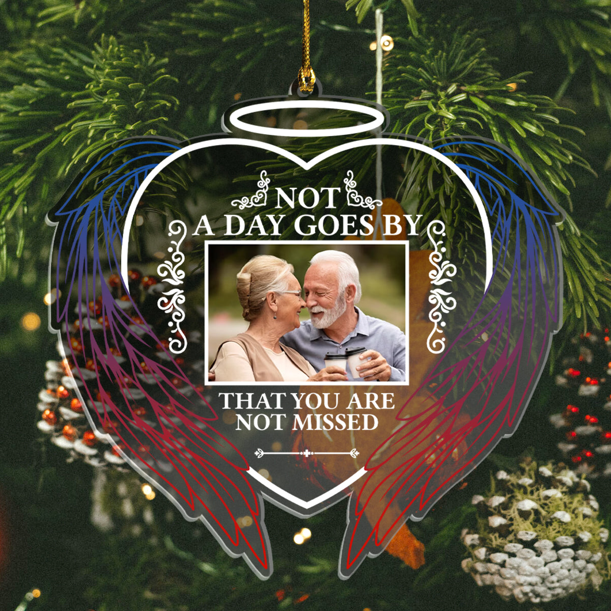 Not A Day Goes By That You Are Not Missed - Personalized Ornament - Christmas Gift For Family, Memorial Gift