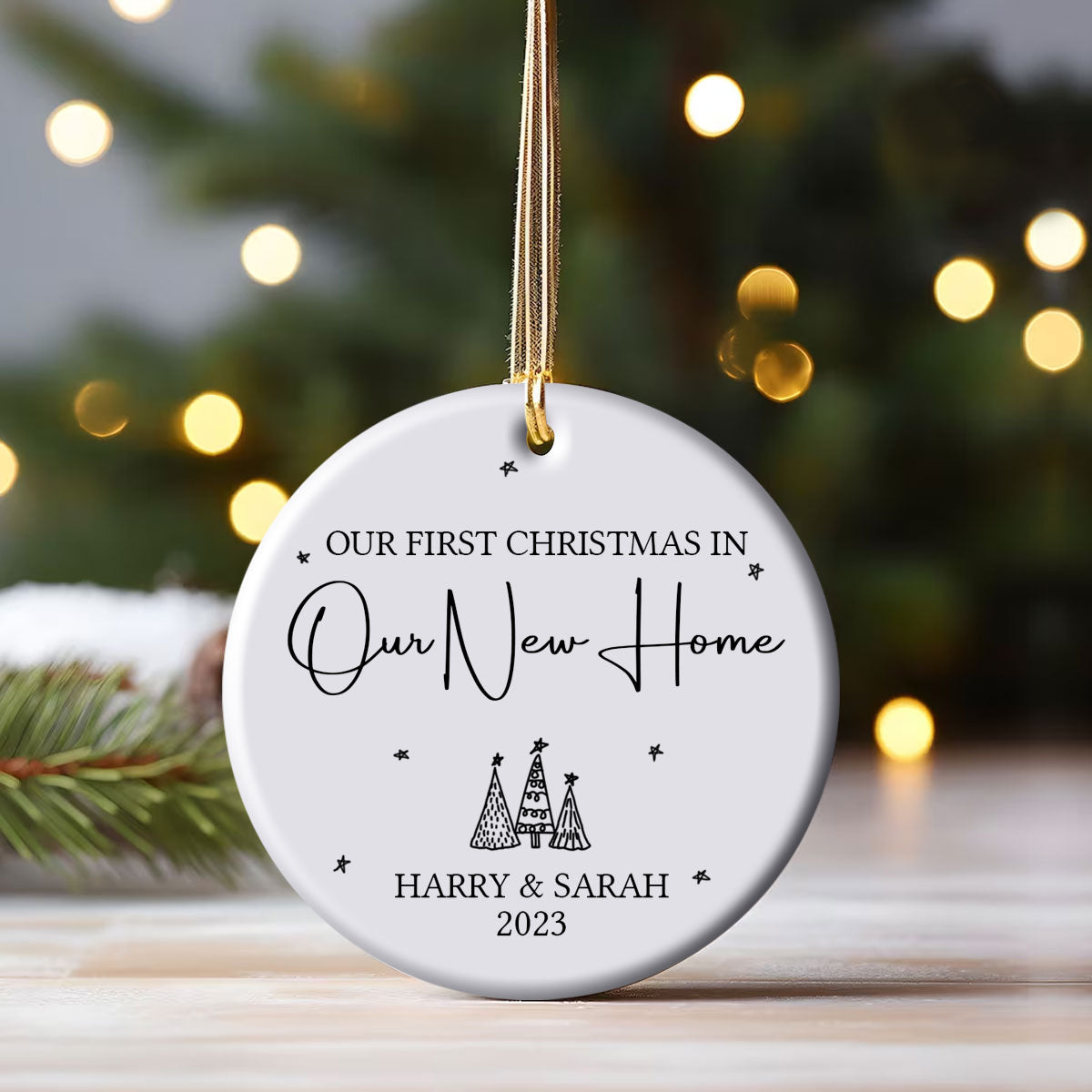 Our First Christmas In Our New Home - Personalized Ornament - Christmas Gift