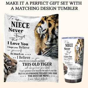 Gift For Niece Blanket, To My Niece Lion Blanket Gift For Niece Blanket