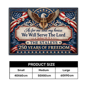 As For Me And My House We Will Serve The Lord - Personalized Doormat