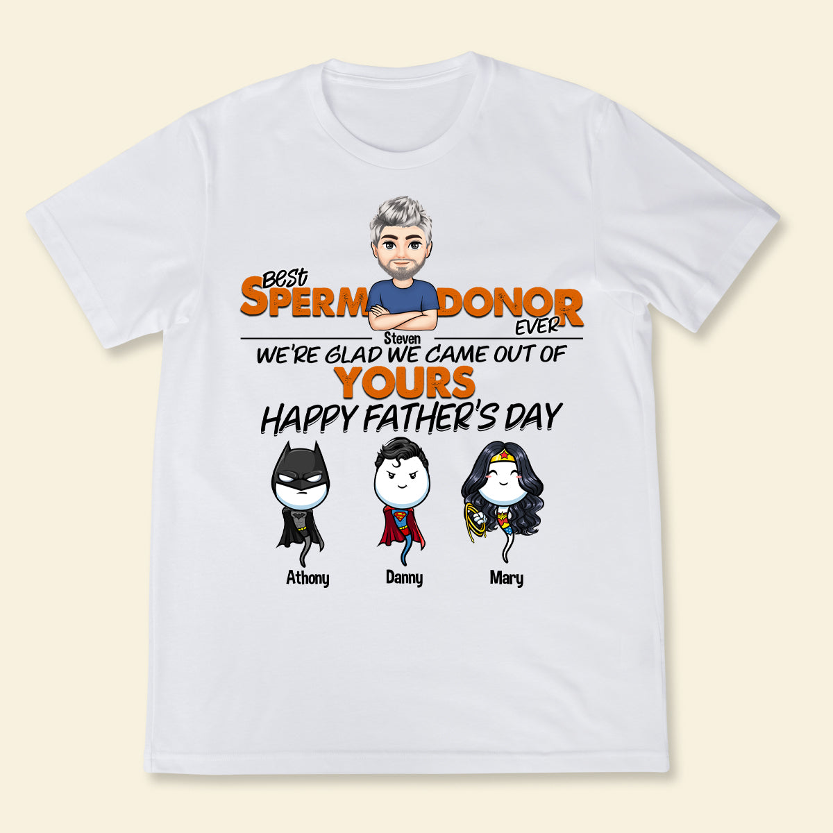 Dad Best Donor Ever - Personalized Apparel - Funny, Loving Gift For Father, Daddy, Father's Day