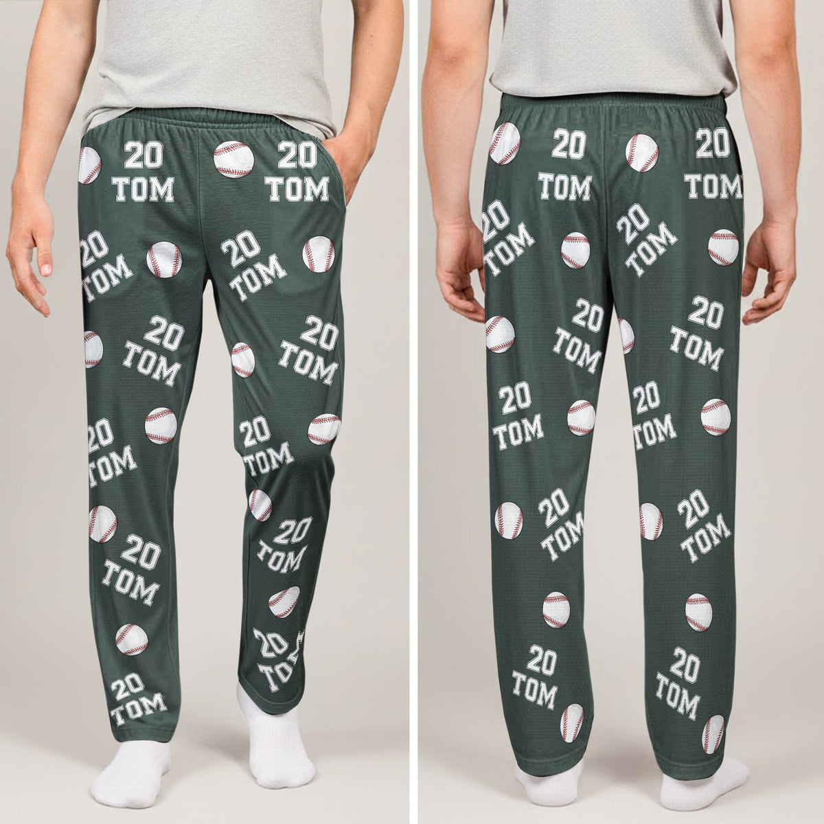 Baseball Custom Name, Number - Personalized Sweatpants