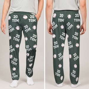 Baseball Custom Name, Number - Personalized Sweatpants
