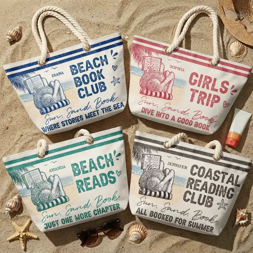 Beach Book Club Reading Lovers - Personalized Beach Bag