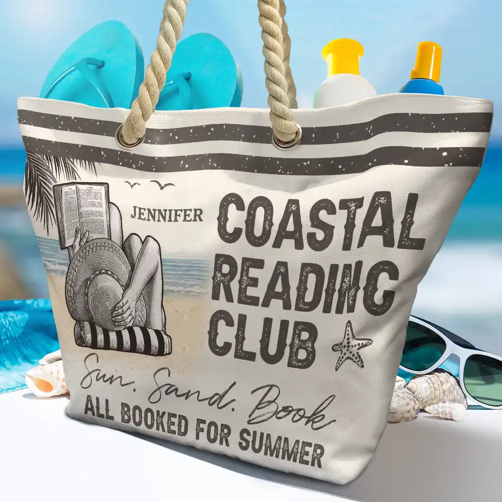 Beach Book Club Reading Lovers - Personalized Beach Bag