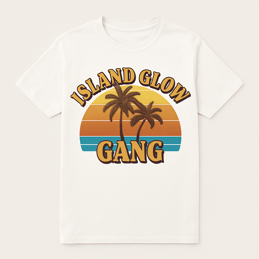 Island Glow Gang T-Shirt – Retro Beach Babe Palm Tree Sunset Graphic, Summer Vacation Aesthetic Tee for Women Beach%20Babe%20prompt%20%2314%20studio%20mockup.png