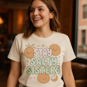 Stay Salty Sisters Beach Babe T-Shirt – Cute Pastel Coconut Graphic, Fun Summer Sister Tee, Coastal Vacation Shirt for Best Friends Beach%20Babe%20prompt%20%2316%20lifestyle%20mockup.png
