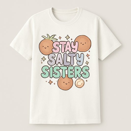 Stay Salty Sisters Beach Babe T-Shirt – Cute Pastel Coconut Graphic, Fun Summer Sister Tee, Coastal Vacation Shirt for Best Friends Beach%20Babe%20prompt%20%2316%20studio%20mockup.png
