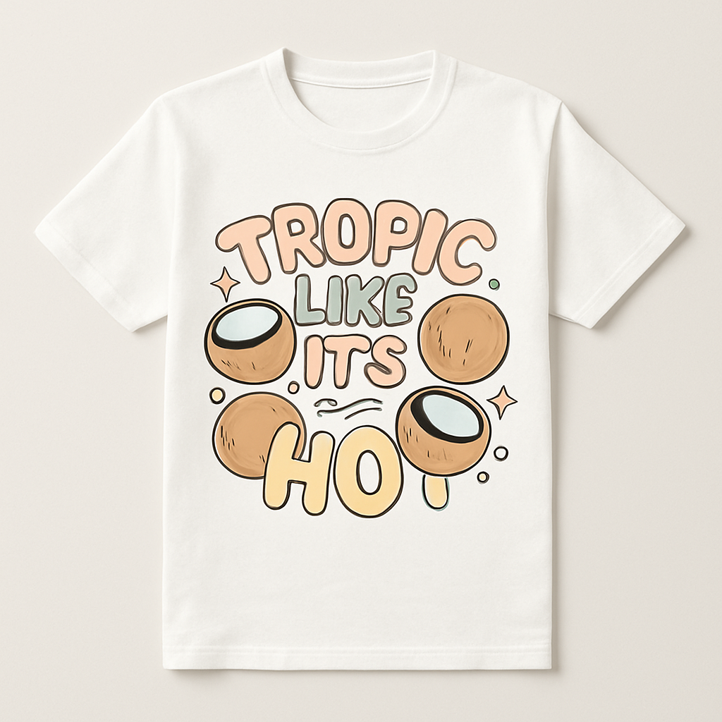 Tropic Like It's Hot Cute Coconut Beach Babe T-Shirt – Fun Summer Vacation Graphic Tee for Beach Lovers Beach%20Babe%20prompt%20%232%20studio%20mockup.png