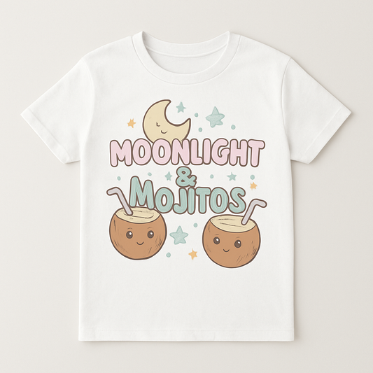 Moonlight & Mojitos Beach Babe T-Shirt – Cute Pastel Summer Coconut Drink Graphic, Fun Night Beach Party Tee Beach%20Babe%20prompt%20%2330%20studio%20mockup.png