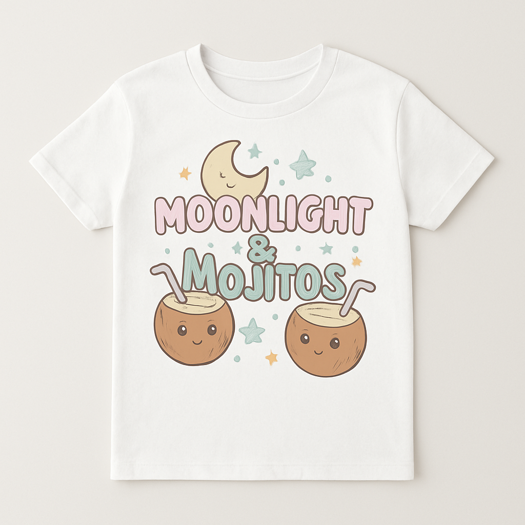 Moonlight & Mojitos Beach Babe T-Shirt – Cute Pastel Summer Coconut Drink Graphic, Fun Night Beach Party Tee Beach%20Babe%20prompt%20%2330%20studio%20mockup.png