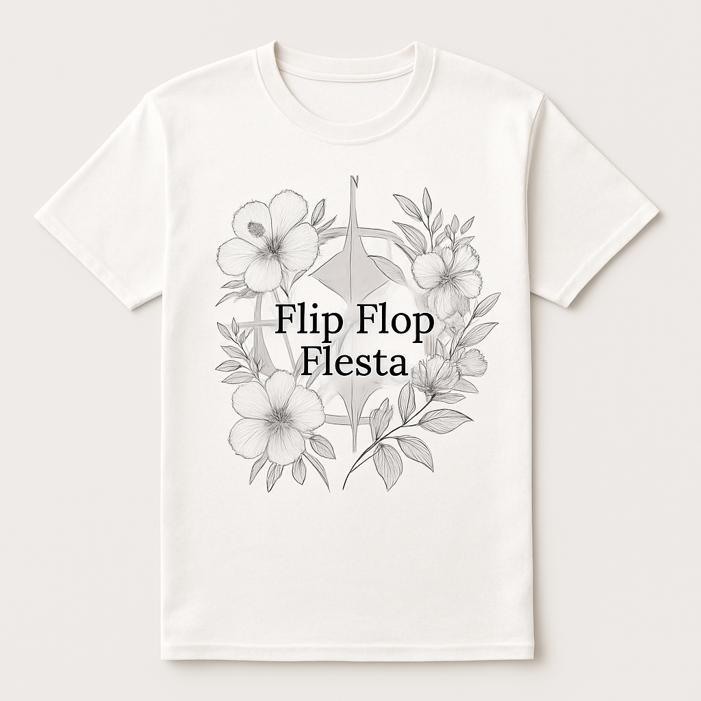 Flip Flop Fiesta Beach Babe T-Shirt – Tropical Floral Graphic, Boho Summer Vacation Tee, Cute Beachwear Gift for Her Beach%20Babe%20prompt%20%2344%20studio%20mockup.png