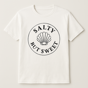 Salty But Sweet Beach Babe T-Shirt – Seashell Graphic, Summer Vibes, Cute Coastal Tee for Ocean Lovers, Trendy Beachwear Apparel Beach%20Babe%20prompt%20%2350%20studio%20mockup.png