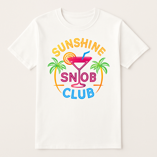 Sunshine Snob Club Neon T-Shirt – Beach Babe Graphic, Palm Trees & Cocktail, Summer Vacation Vibes, Fun Party Tee Beach%20Babe%20prompt%20%239%20studio%20mockup.png