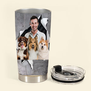 Best Freakin' Dog Dad Ever - Personalized Custom Dog Photo Tumbler