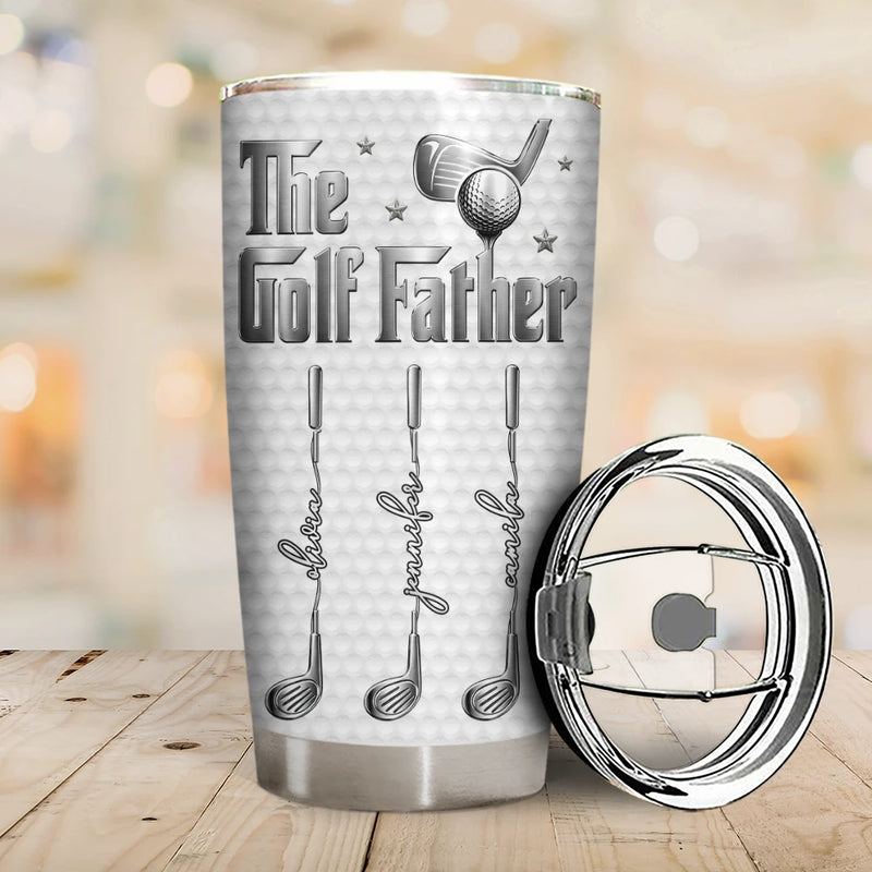 Best Dad Grandpa By Par Golf Clubs - Personalized Tumbler Dads Birthday Gifts Ideas - Happy Birthday dad, Best dads Ever Gifts, Fathers Birthday Gifts - Best Father