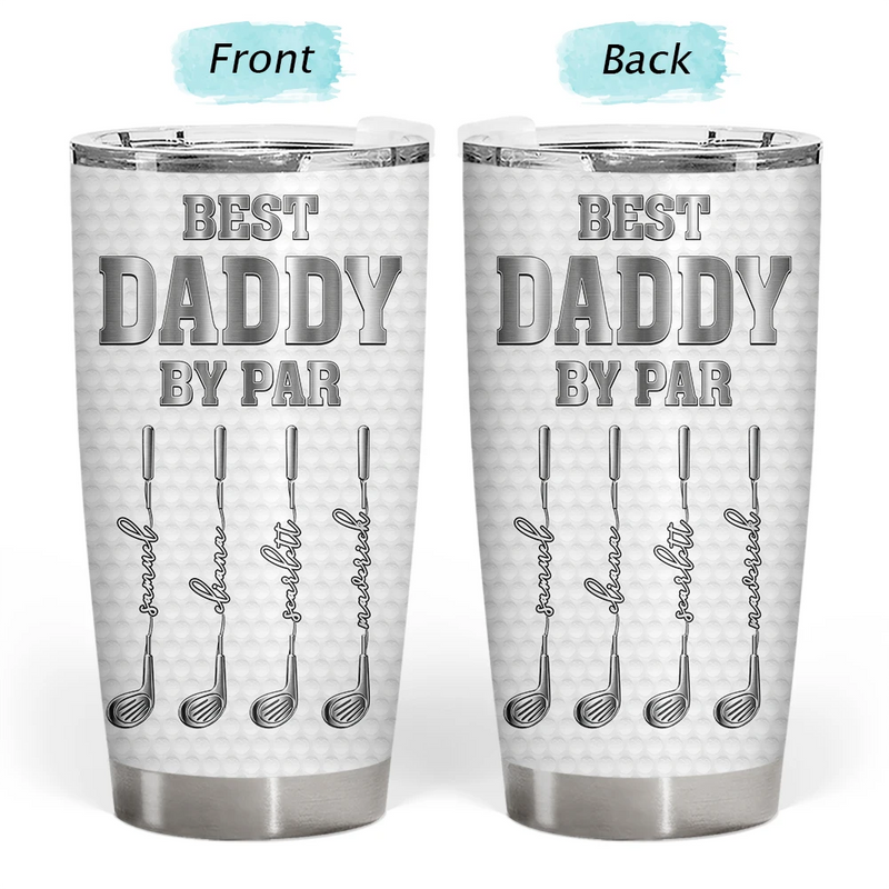 Best Dad Grandpa By Par Golf Clubs - Personalized Tumbler Dads Birthday Gifts Ideas - Happy Birthday dad, Best dads Ever Gifts, Fathers Birthday Gifts - Best Father