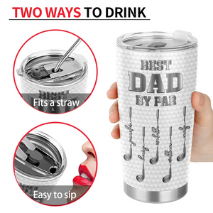 Best Dad Grandpa By Par Golf Clubs - Personalized Tumbler Dads Birthday Gifts Ideas - Happy Birthday dad, Best dads Ever Gifts, Fathers Birthday Gifts - Best Father