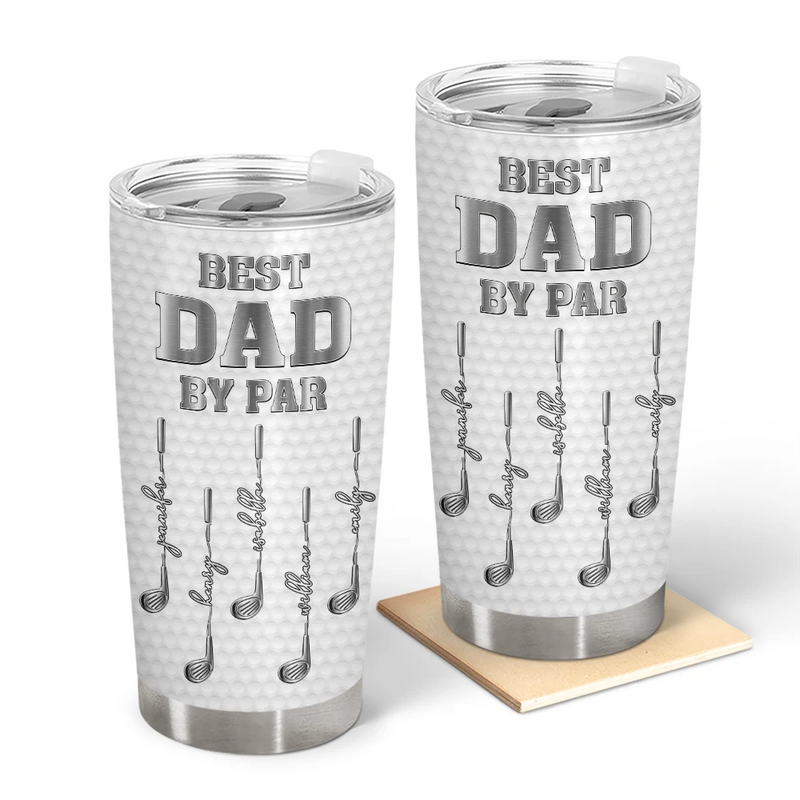 Best Dad Grandpa By Par Golf Clubs - Personalized Tumbler Dads Birthday Gifts Ideas - Happy Birthday dad, Best dads Ever Gifts, Fathers Birthday Gifts - Best Father