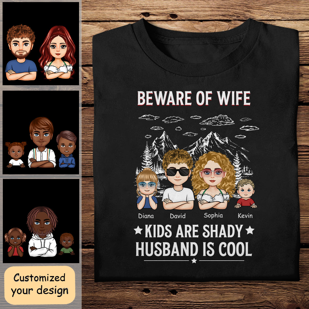Beware Of Wife Husband Is Cool - Personalized Apparel - Gift For Husband, Funny Gift Father's Day