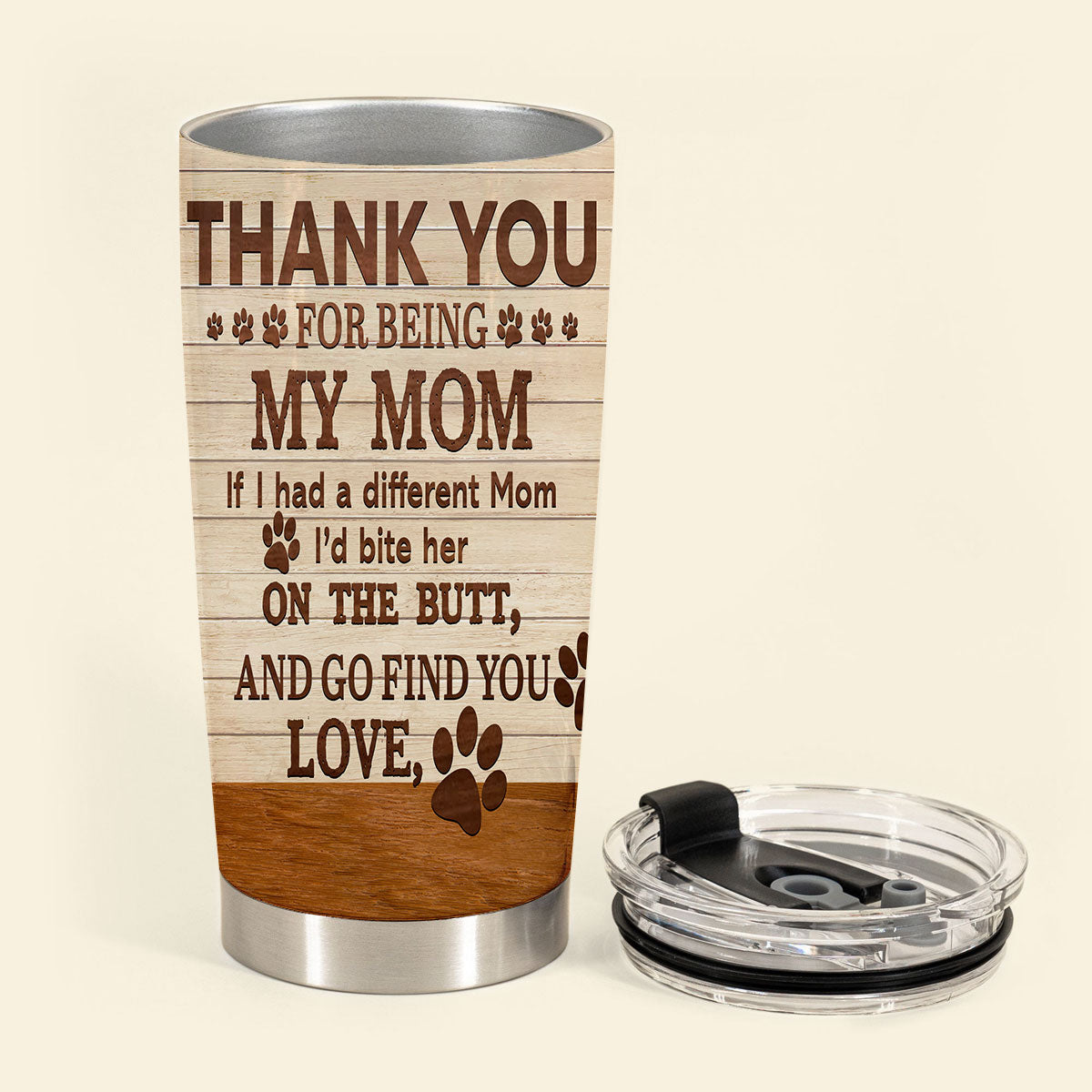 Bite The Butt - Personalized Custom Dog Photo Tumbler