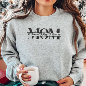 Custom Mama Sweatshirt with Kid Name Personalized Embroidered Shirt Gift For Mother, Mother's Day Gift