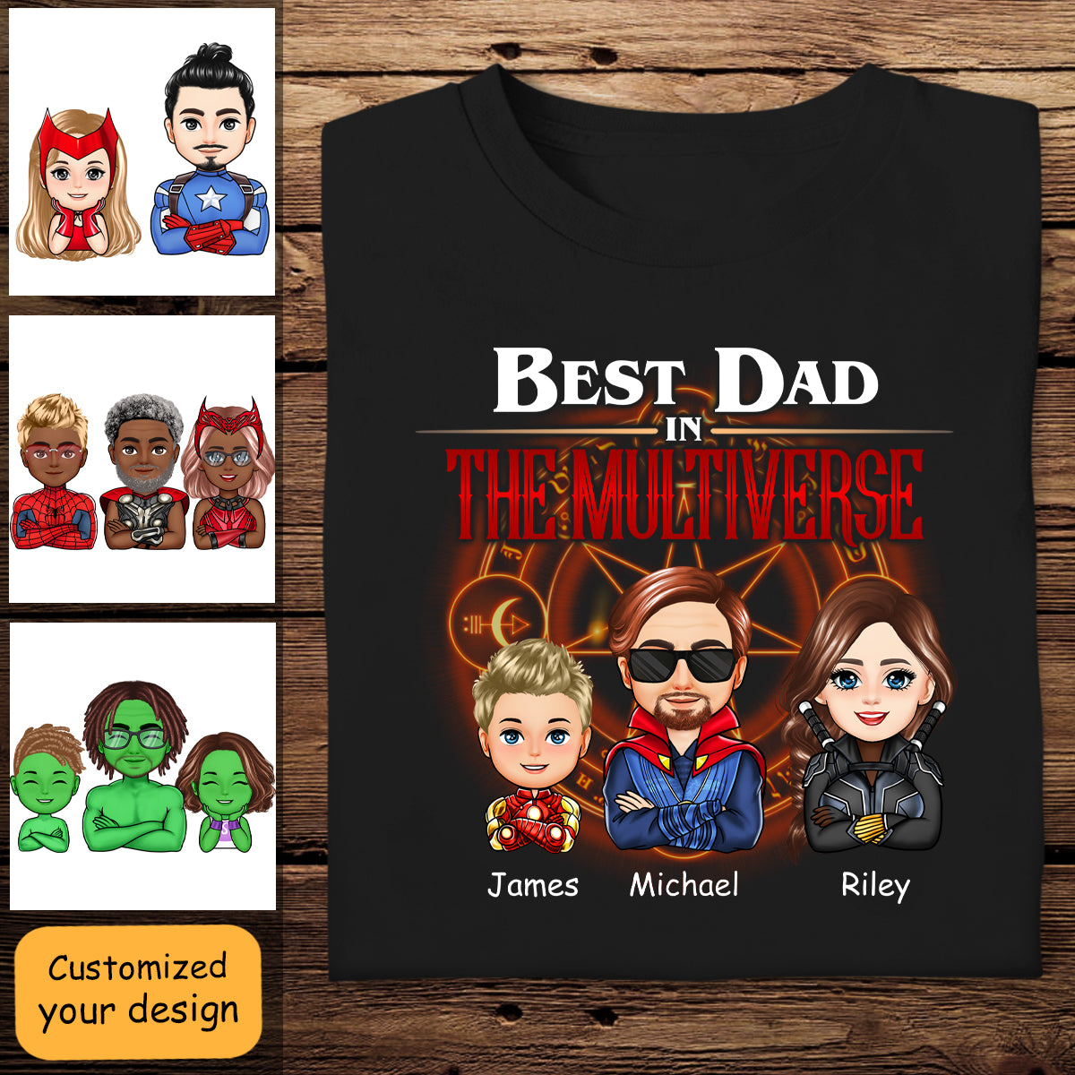 Best Dad In The Multiverse V2 - Personalized Apparel - Gift For Father, Father's Day