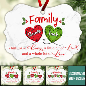 Family A Whole Lot Of Love Christmas - Personalized Ornament - Christmas Gift For Family