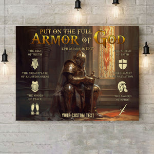 Armor Of God Canvas-Framed Christian Wall Art-Personalized Canvas Poster